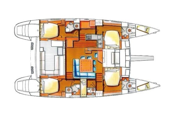 Lagoon-catamaran Lagoon 500 Layout 1