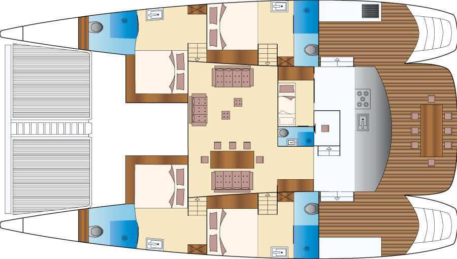 Custom Catamaran 70 Layout 1