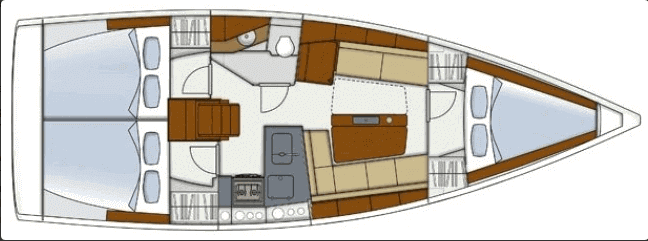 Hanse-yachts Hanse 345 Layout 2