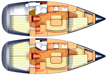 Dufour-yachts Dufour 365 Layout 1