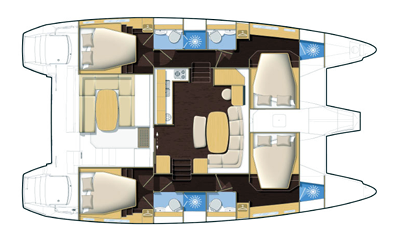 Lagoon-catamaran Lagoon 421 Layout 1
