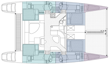 Voyage-catamaran Voyage 440 Layout 1