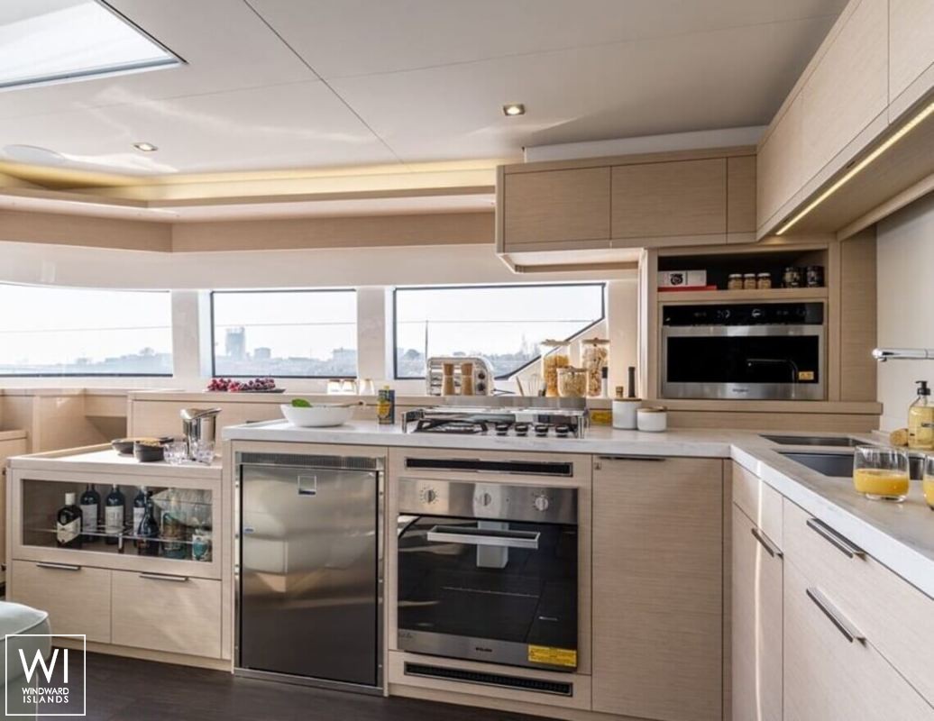 Lagoon 55 catamaran Charter kitchen